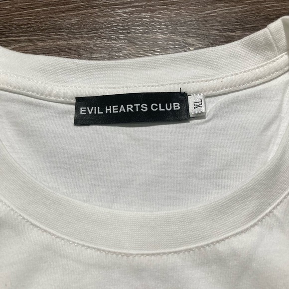 Evil Hearts Club Shirt Mens XL White - Picture 3 of 6
